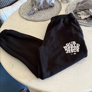 Black Graphic sweatpants